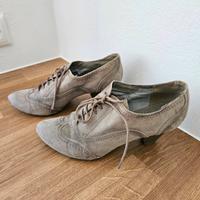 Pumps Dirndlschuhe 39 beige Schnürpumps Stiefletten Wildlederopti Bayern - Ramsau bei Berchtesgaden Vorschau