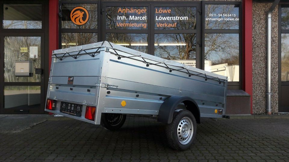 Neuer 750 KG Anhänger, PKW-Anhänger, Trailer mit Bordwandaufsatz in Ilsede