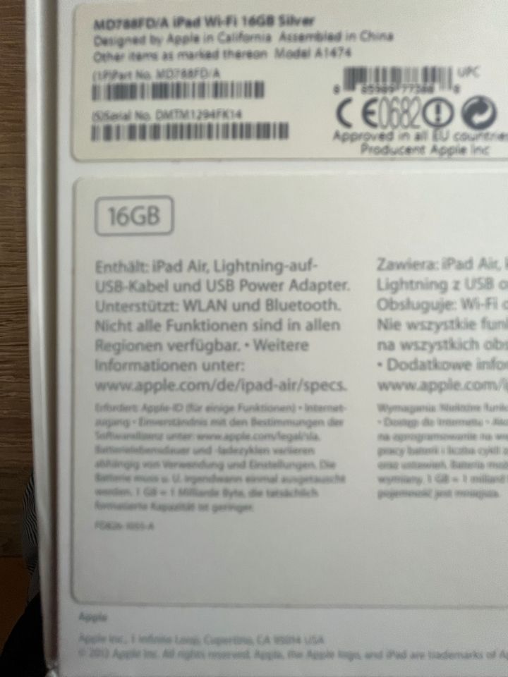 iPad Air ohne sim , 16GB Weiß in Berlin