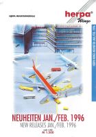 1996 PROSPEKT HERPA WINGS NEUHEITEN JANUAR -FEBRUAR 1996 Hessen - Birkenau Vorschau