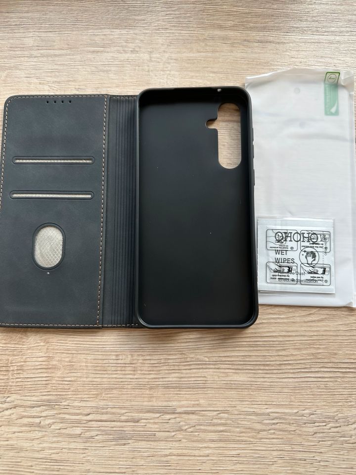 Samsung Galaxy A55 5G Hülle Schutzhülle Flip Case & 1 Schutzfolie in Groß-Gerau