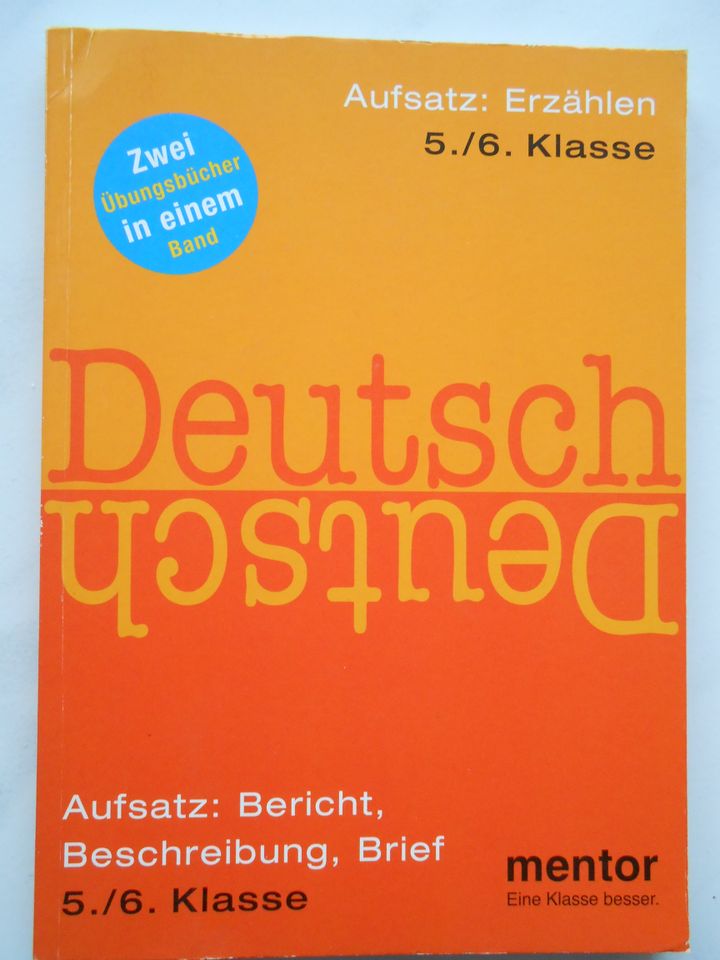 Deutsch Übungsbuch von Mentor, mit Lösungsteil Kl. 5/6 in Königsbach-Stein 