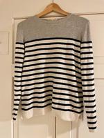 Pullover H&M Gestreift grau weiß Gr. XS 34 Stuttgart - Botnang Vorschau
