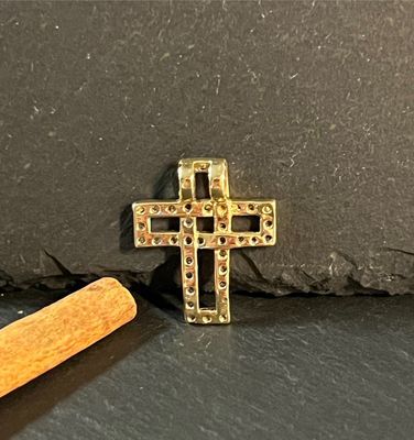 Anhänger "Kreuz" 585 (14ct.) Gelbgold mit Zirkonia T11 in Berlin