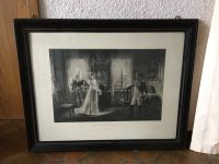 Gemälde / Bild „Luise und Napoleon in Tilsit“ in schwarzem Rahmen Saarland - Schiffweiler Vorschau