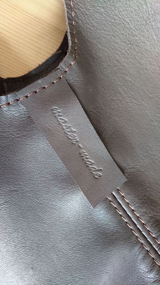 Klassischer Shopper (Tasche) aus Leder (Handarbeit), Unikat in Leichlingen