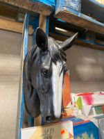 Dekofigur Pferdekopf Pferd Tierdeko Wanddeko Hengst Stute Schwarz Niedersachsen - Oldenburg Vorschau