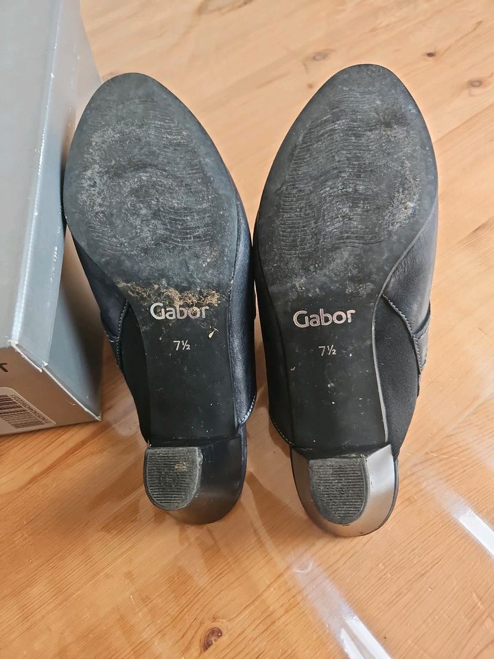 Gabor Pantolette Schuhe Pumps blau gr:7,5 H  Slipper in Thum