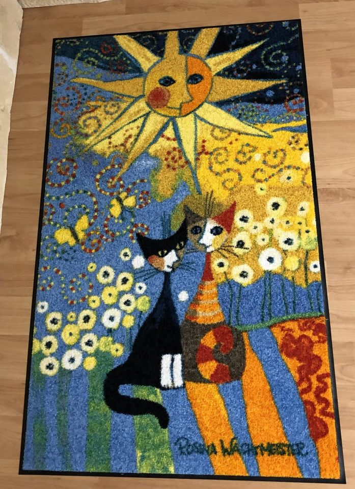 waschbare Schmutzfangmatte 75x120cm Katzen Fußmatte Türmatte in Kasendorf