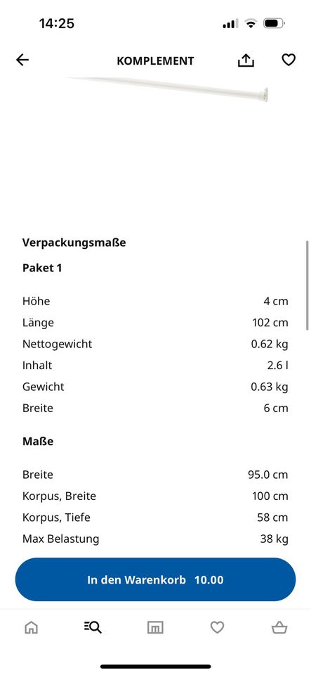 Komplement Kleiderstange in Dossenheim