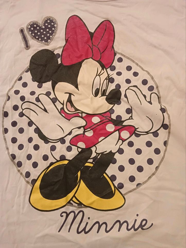 T-Shirt Minnie Mouse in 128, Punkte, Disney in Edewecht