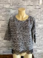C&A Yessica Shirt XS S M oversize grau schwarz Spitze Longsleeve Berlin - Lichtenberg Vorschau