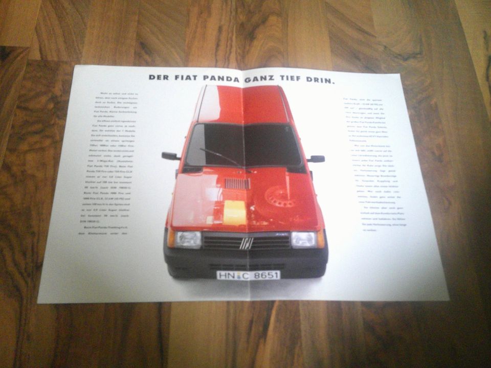 Fiat Panda Prospekt von 9/1991 sehr selten + neuwertig!! in Göttingen