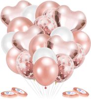 50 Luftballons rosegold (rose, weiß, Konfetti & Herz) Köln - Porz Vorschau