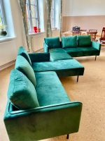Samt-Sofa, grün, neuwertig Altona - Hamburg Ottensen Vorschau