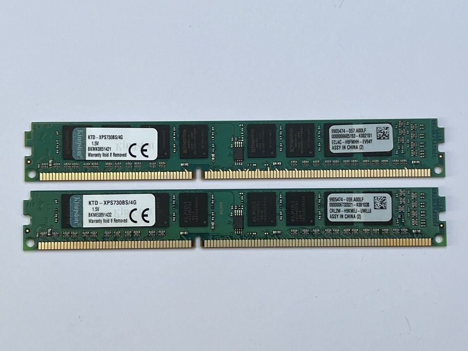 8 GB RAM (2x4GB) Kingston DDR3 1333 MHz CL9 KTD-XPS730BS/4G in Kirchheim bei München