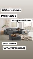 Sofa Couch Wohnlandschaft L Form Bezug aus Breitcord Niedersachsen - Delmenhorst Vorschau