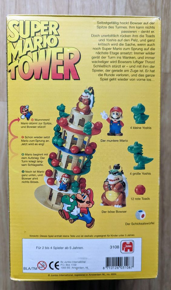 1994 Super Mario Tower Jumbo Vintage Spiel Nintendo in Berlin