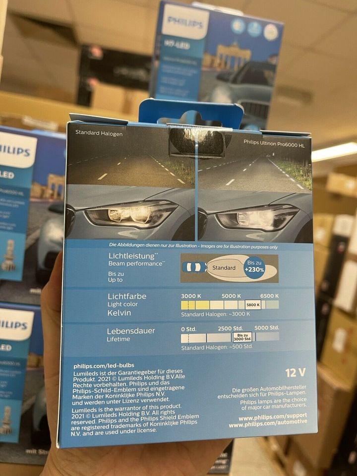 H7 Led 12V 20W Philips Ultinon Pro6000 Birne für BMW Mini Cooper in Calden