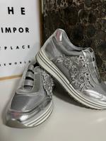 Deichmann Venice Sneaker Silber 37, 2x getragen Bayern - Glonn Vorschau
