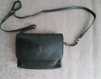 Abro piuma umhängetasche crossbody echtes Leder schwarz kette sil Köln - Porz Vorschau