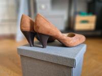 Absatzschuhe aus braunem Kunstleder Dresden - Striesen-Süd Vorschau