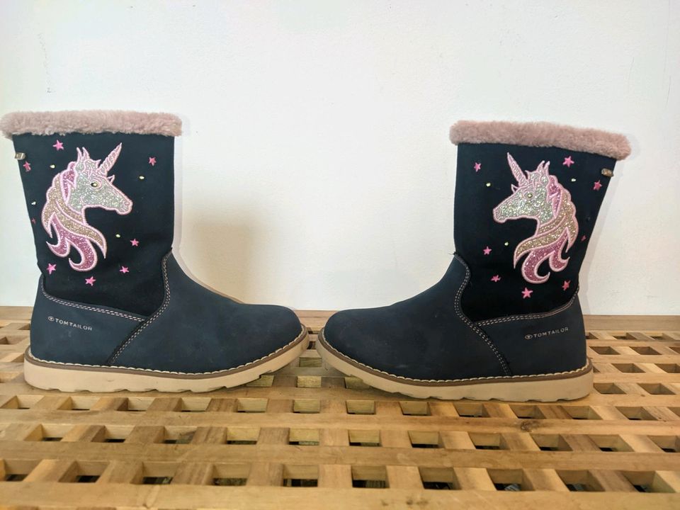 Tim Taylor Stiefel mit Einhorn Gr. 32 - Blinkeschuhe- in Hemsbach