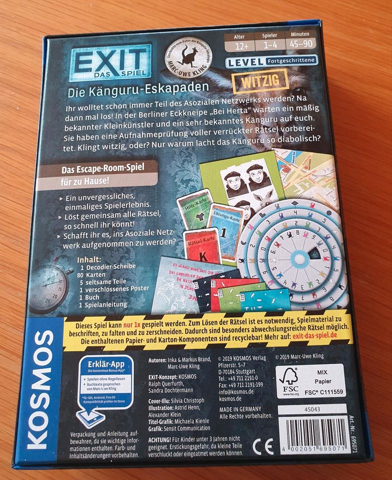 Exit Spiel - Die Känguru-Eskapaden in Rastatt