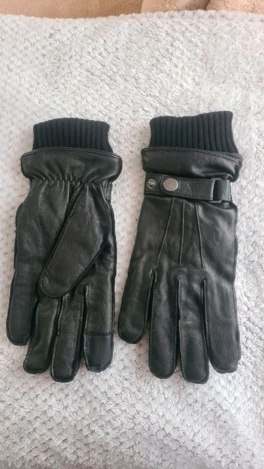 NEU* Lederhandschuhe 8,5 Herren Druckknöpfe 100% Leder 100% Wolle in Hamburg