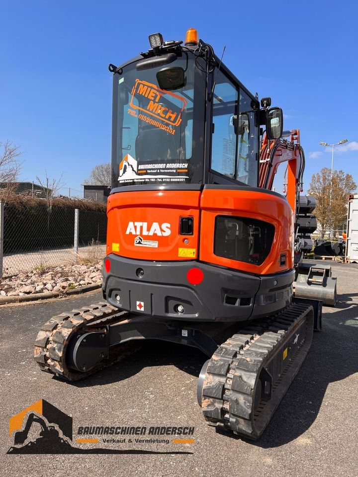 3,5T Atlas Kompakt Minibagger / Bagger zu Vermieten mit Tilt in Ponitz