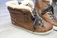 Mustang Vollgefütterte Ankle Boots Winterschuhe Leder kastanie 41 Sachsen-Anhalt - Wolferstedt Vorschau