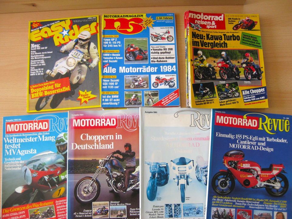 Motorrad Zeitschriften 80/90er Oldtimer Easy Rider Mo Revue in Markt Schwaben