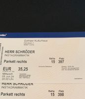 2 Karten für Herr Schröder in Gotha Thüringen - Erfurt Vorschau