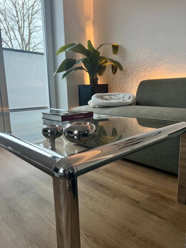 Designer Couchtisch Space Age, 60-80er, Chrom & Glas, Mid Century in Mainz