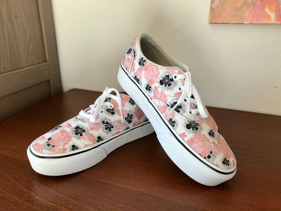 Vans Doheny Platform Plateau Floral Sneaker weiß rosa Gr. 38 in Weiden (Oberpfalz)