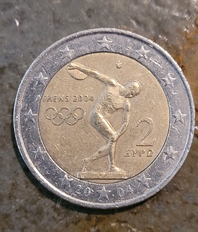 2 Euro Münze Olympische Spiele Athen 2004 in Kiel