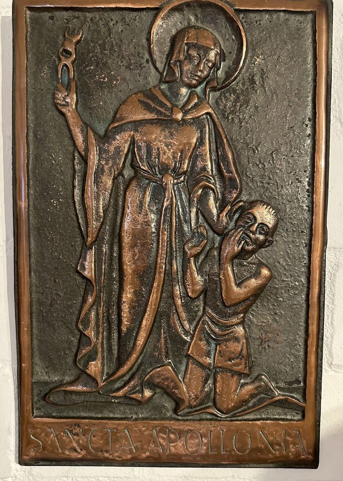 Dekorplatte / Bild, Sancta Apollonia -Schutzpatronin Zahnärzte in Ratingen