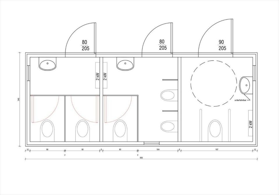 WC Container | Sanitärcontainer | Duschcontainer - Standardmodule in Leverkusen