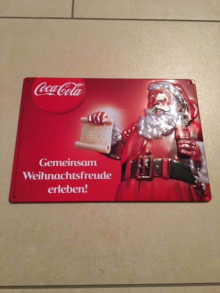 Metallschild Coca Cola Weihnachten in Nahe