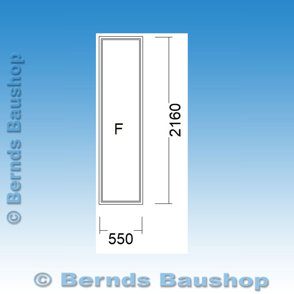 Festelement Seitenteil 55 x 216 weiß 3-fach Glas TA581 Mastercarre in Perleberg