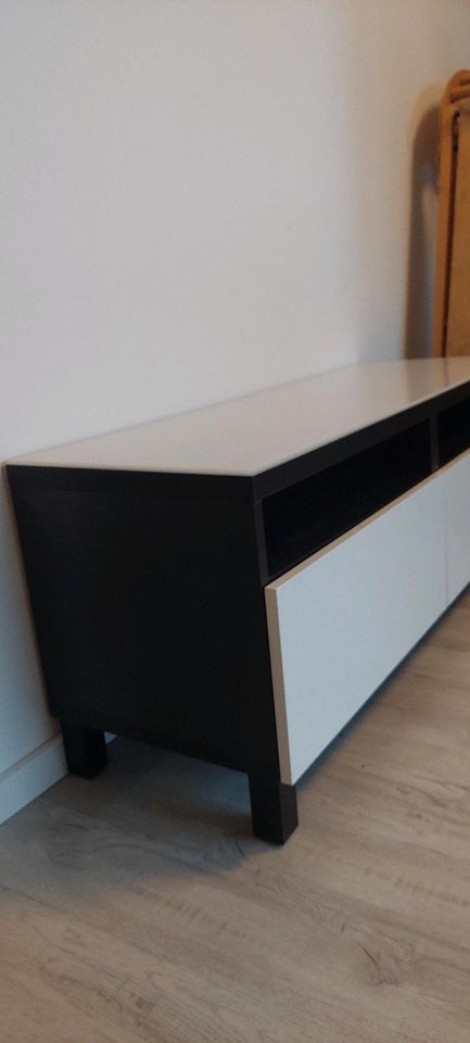 Ikea Besta TV Bank schwarzbraun mit Glasplatte in Lünen