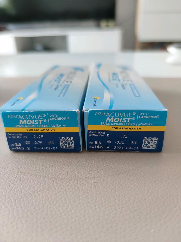 1 Day Acuvue Moist -2,25 -1,75 Tageslinsen Astigmatismus in Rauenberg