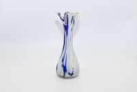 Vase Blau Weiß Glas Murano Stil retro vintage 23cm Deko TOP Niedersachsen - Wolfsburg Vorschau