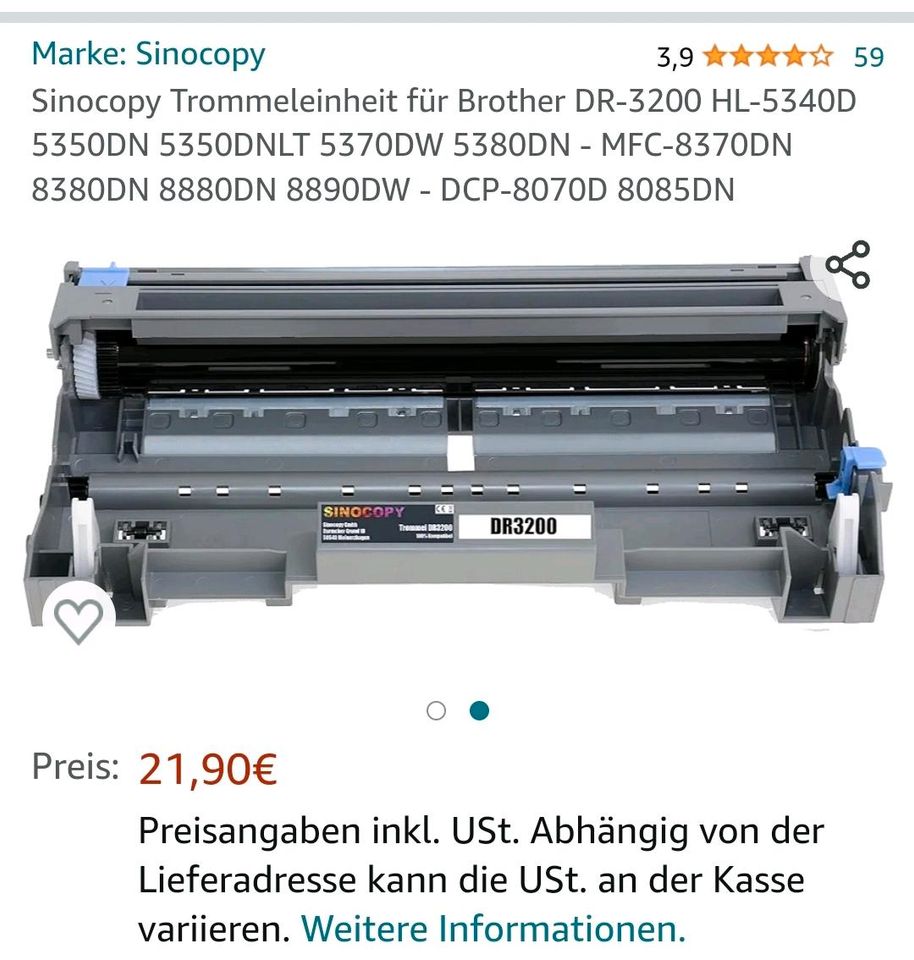 Trommeleinheit für Brother Drucker Neu! in Algermissen