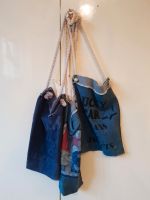 RETRO VINTAGE Blogger Jeans Beuteltasche Handtasche blau boho Hessen - Wöllstadt Vorschau