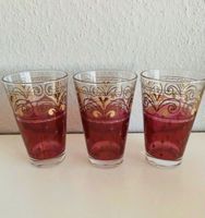 3 Gläser rot gold gemustert unbenutzt Hessen - Hanau Vorschau