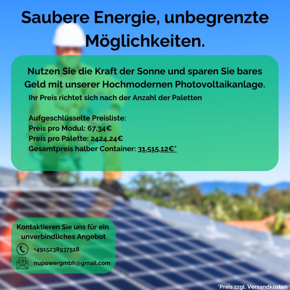 PV Solar Anlage halber Container 468x Trina Solar 455 Glas-Glas in Eschweiler