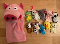 1 Handpuppe Schwein und 10 Fingerpuppen Tiere München - Au-Haidhausen Vorschau