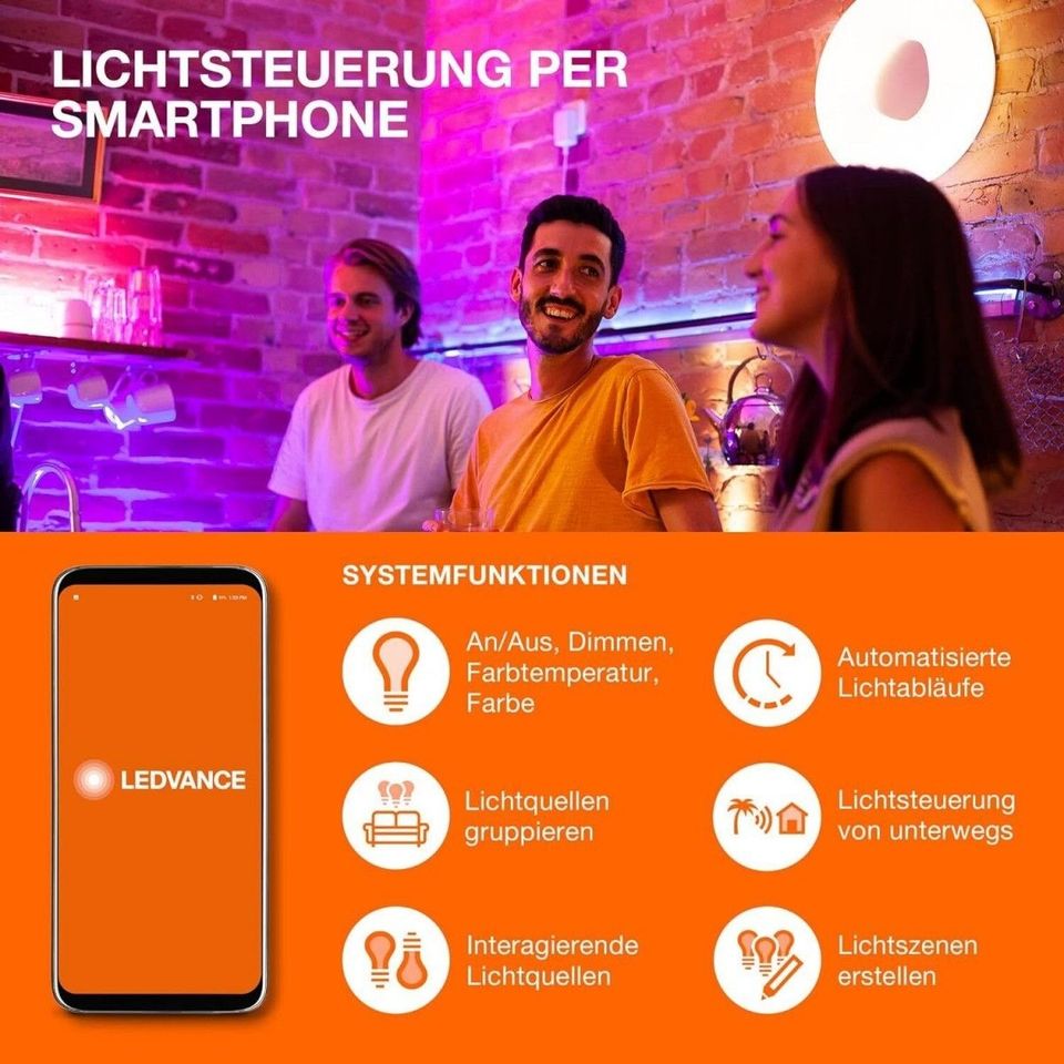 LEDVANCE SMART+ WiFi LED Planon Plus RGBTW Panelleuchte 18W dimmb in Essen