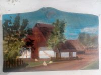 Hühner im Vorgarten, Gemälde auf Holzplanke Kiel - Schreventeich-Hasseldieksdamm Vorschau